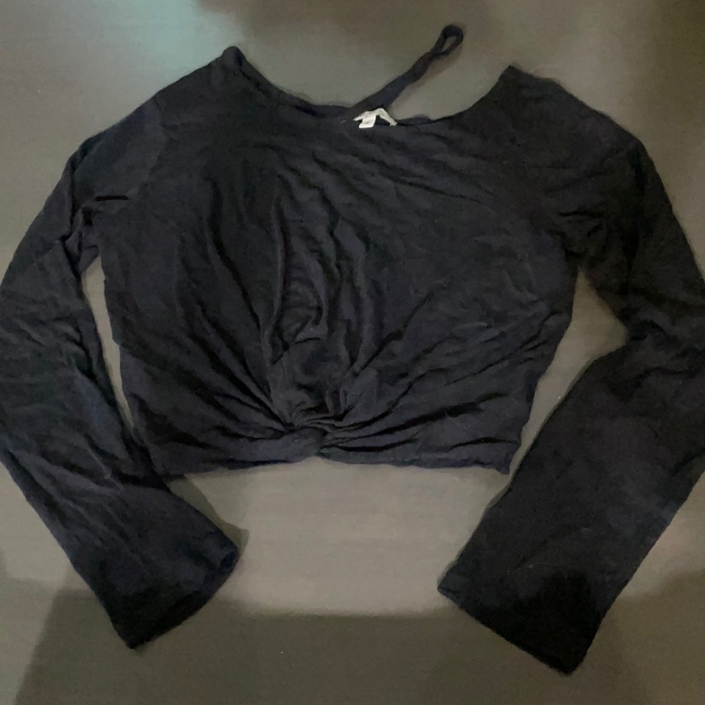 Express Black Crop Top